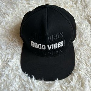 Wynn Headwear‎ embroidered Good Vibes black hat